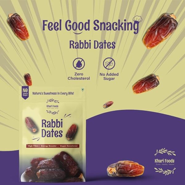 Premium Black Rabbi Dates (Khajur) – 400g - Image 4