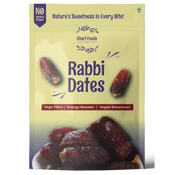 Premium Black Rabbi Dates (Khajur) – 400g