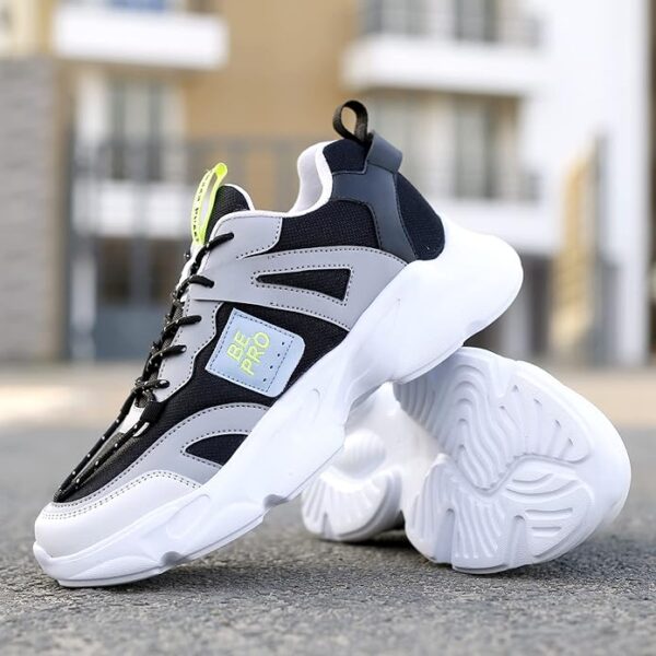 Men's Retro Color-Blocked Lightweight Chunky Fashion Sneakers - Image 5