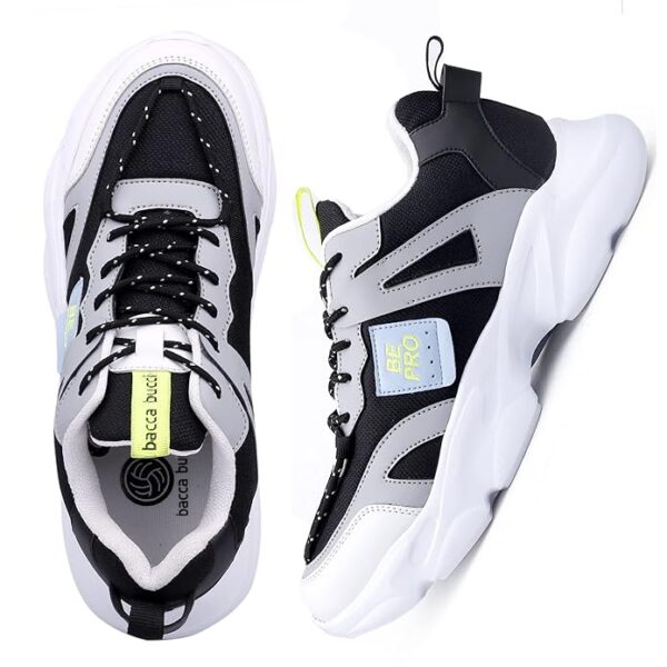 Men's Retro Color-Blocked Lightweight Chunky Fashion Sneakers - Image 3