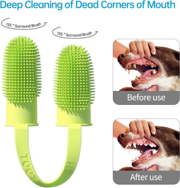 2-Finger Pet Toothbrush for Dogs & Cats – Soft Silicone Bristles for Easy Dental Care - Image 4