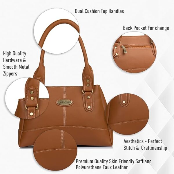 Women's Vegan Leather Shoulder Hobo Bag – Large, Stylish & Durable Handbag - Image 2