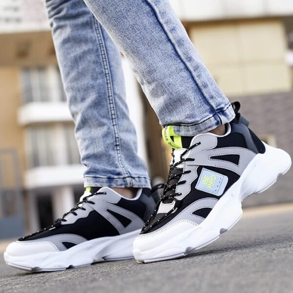 Men's Retro Color-Blocked Lightweight Chunky Fashion Sneakers - Image 6