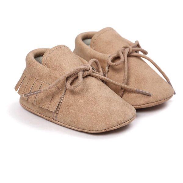 Baby Tassel Lace-Up Comfy Flat Shoes