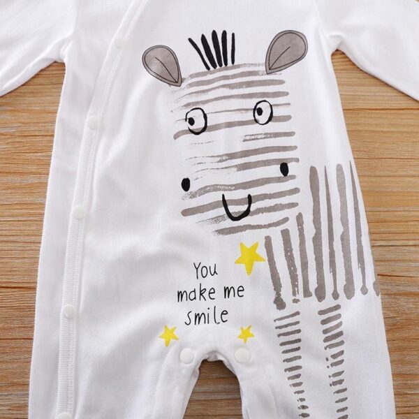 Baby Boy Zebra Stripe Print Jumpsuit - Image 3