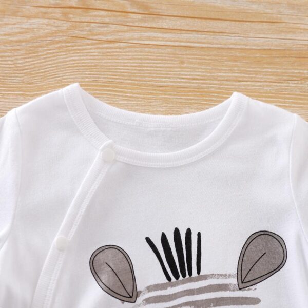 Baby Boy Zebra Stripe Print Jumpsuit - Image 4